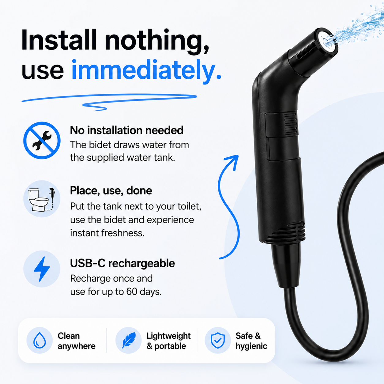 Pocket Personal Bidet Spray